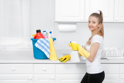 Carpet cleaner in Isle Of Dogs using professional equipment with safety awareness