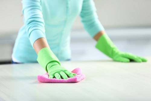 Deep carpet cleaning in a busy living room